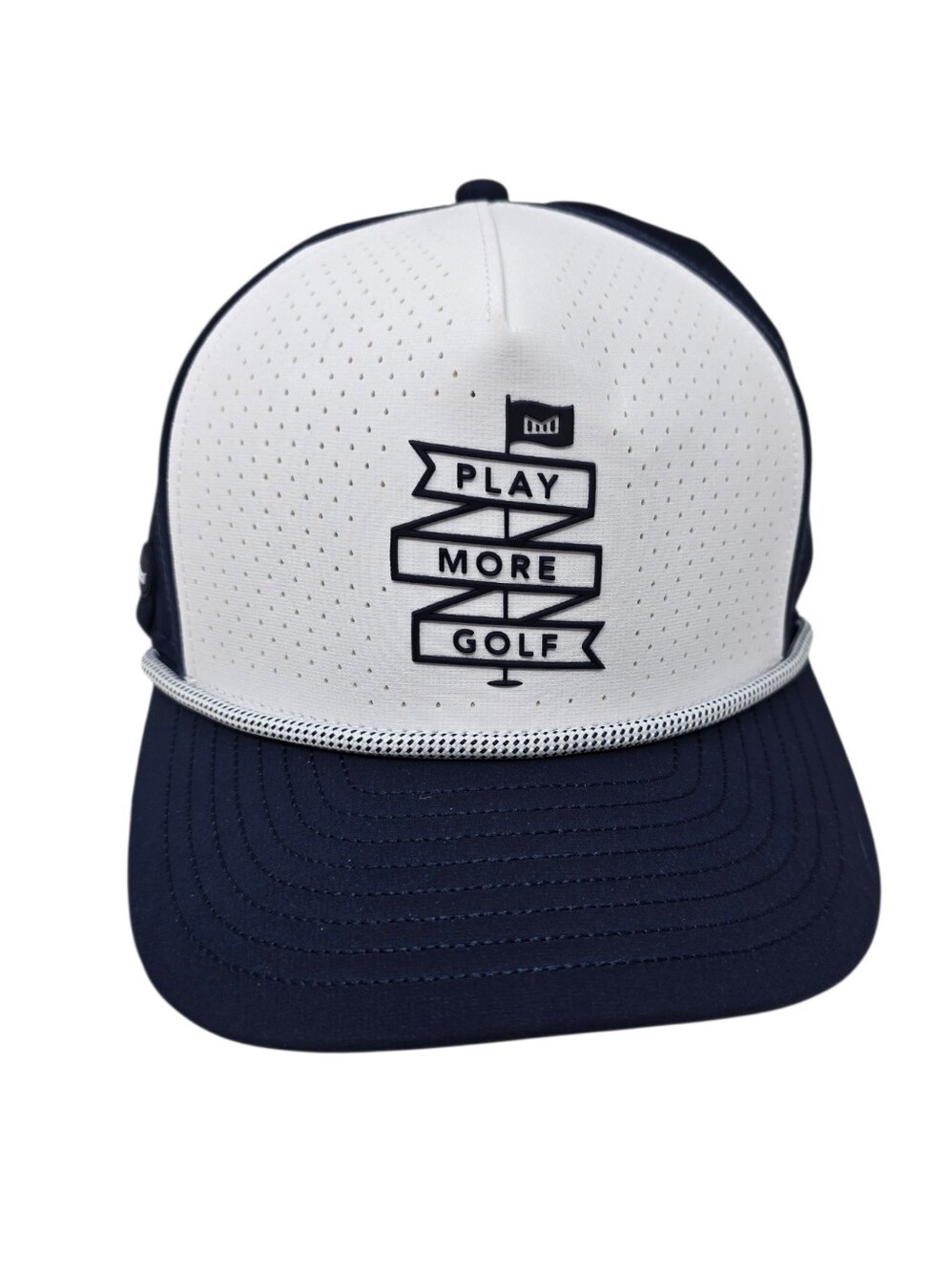 NWT Melin Odyssey Hydro Links Play More Golf Rope Hat Navy White Classic